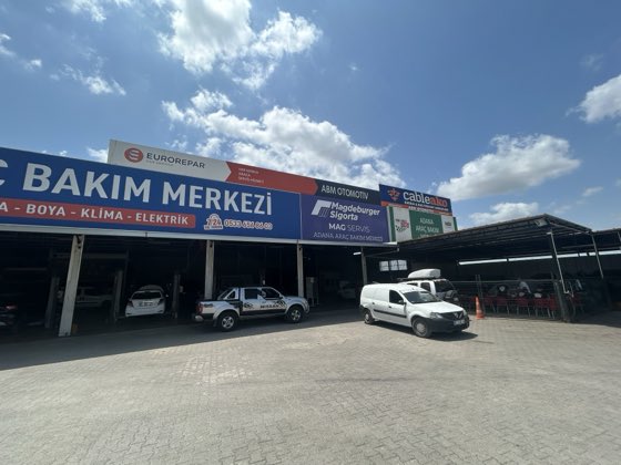 Adana Araç Bakım Merkezi servis alanı ve tesis girişi