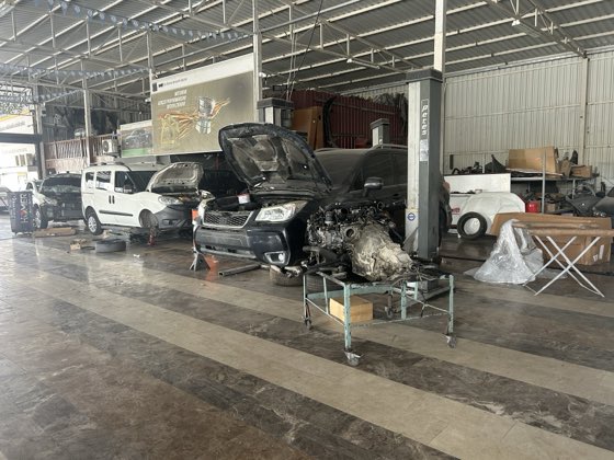 Motor ve şanzıman onarımı yapılan araç